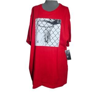 Red Basketball Graphic Tee Size 2XL New with Tag